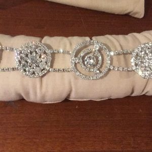 Jennifer Behr custom crystal head piece